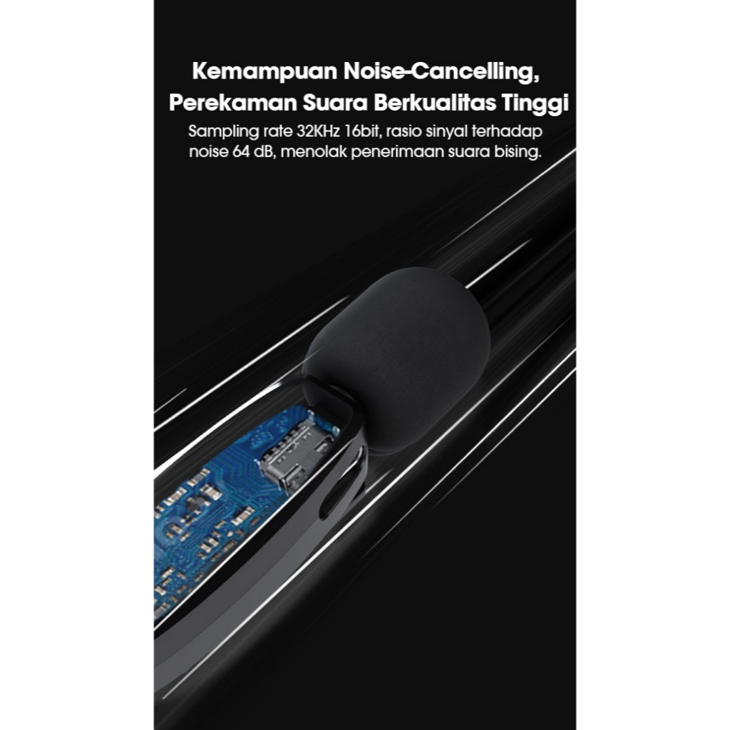 Acome AWA-V7B Wireless Microphone Clip On Jepit Dual Plug Ligthning Type C