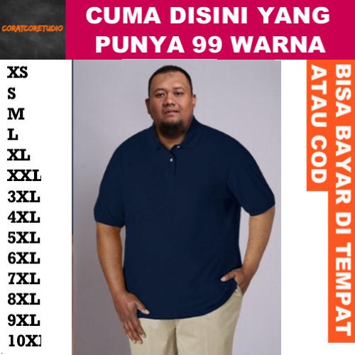 99 WARNA CAPTAIN Pollo Shirt Pria Cowok Laki Laki Kaos Polo Wanita Cewek Perempuan Polos Kerah Krah 