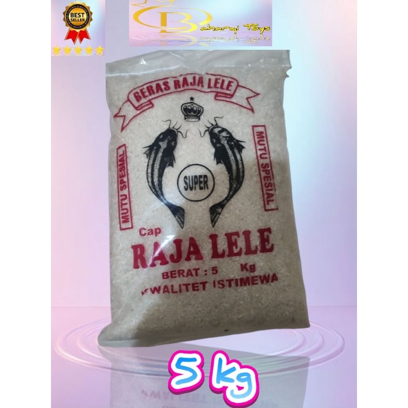 

BERAS MURAH/BERAS ROJO LELE/Beras 5kg Pulen Cap Raja Lele & Pandan Wangi