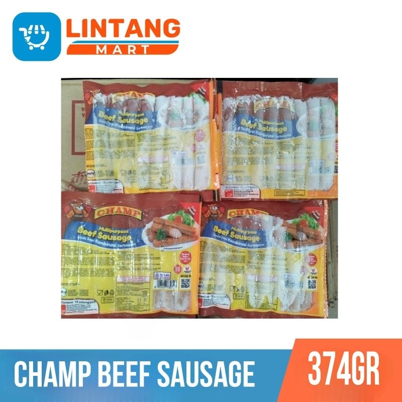 

✨️LINTANGMART✨️ CHAMP BEEF SAUSAGE 374GR (ISI 15 PCS)