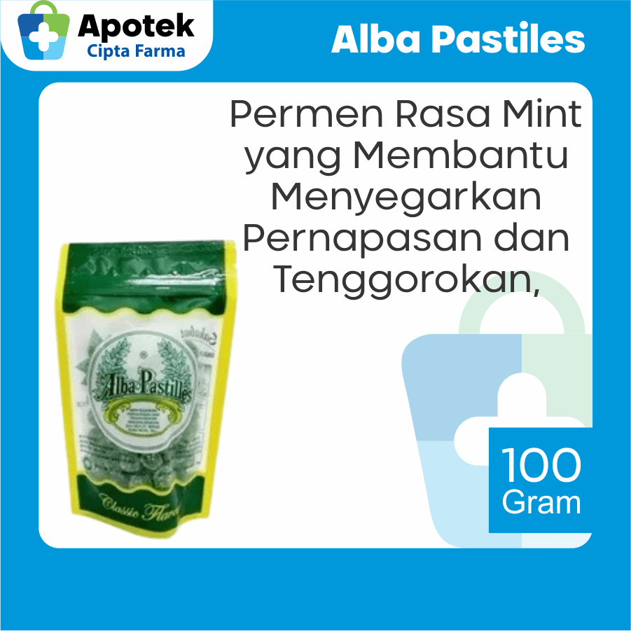 

Permen Alba Pastiles Alba Pastilles Mint Menthol Gula Permen Pelega Tenggorokan Penyegar Mulut Pengharum Mulut Penghilang Bau Mulut dan Nafas