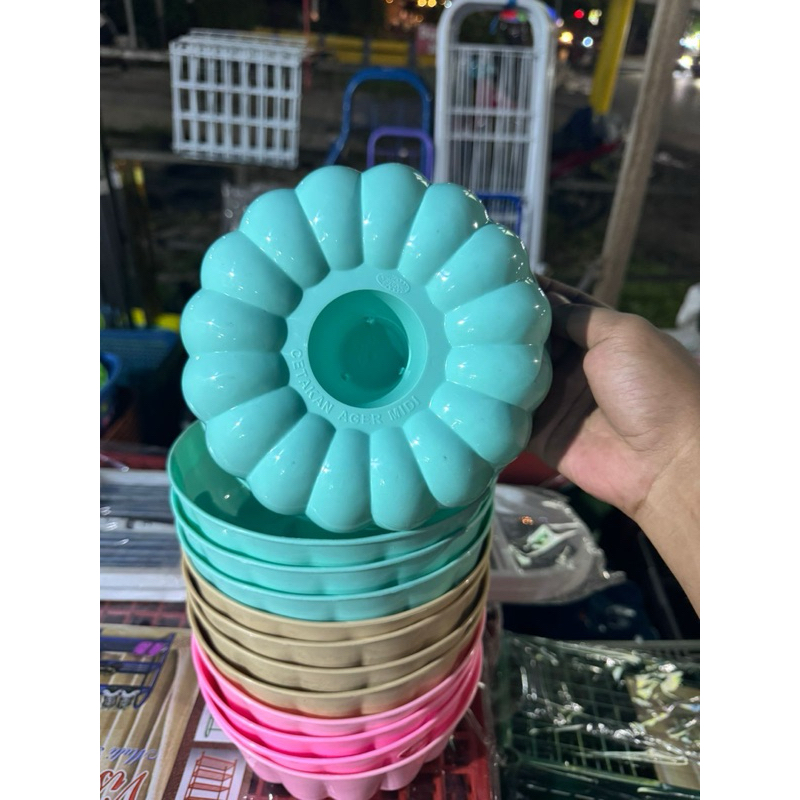 Cetakan jeli - Cetakan agar agar bulat 20cm warna pastel