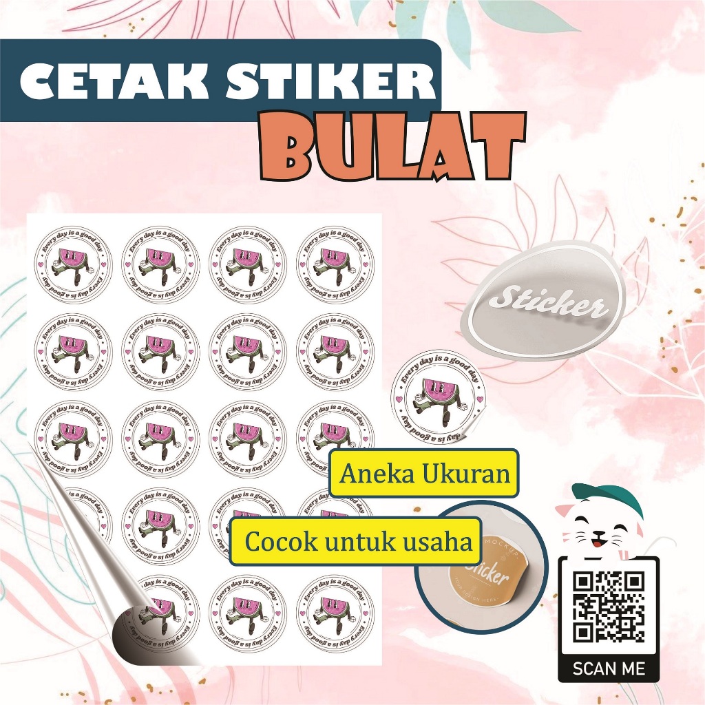 

Cetak Stiker Bulat Bahan Vinyl Anti Air | Glossy | Stiker Murah