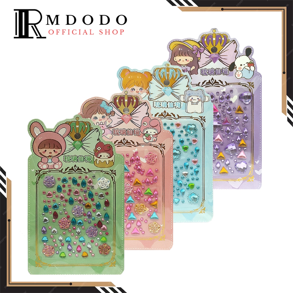 

Rmdodo - Stiker Manik Jewel Diamond 3D [1 lembar] / Sticker Crystal Dekor Timbul DIY HL-026