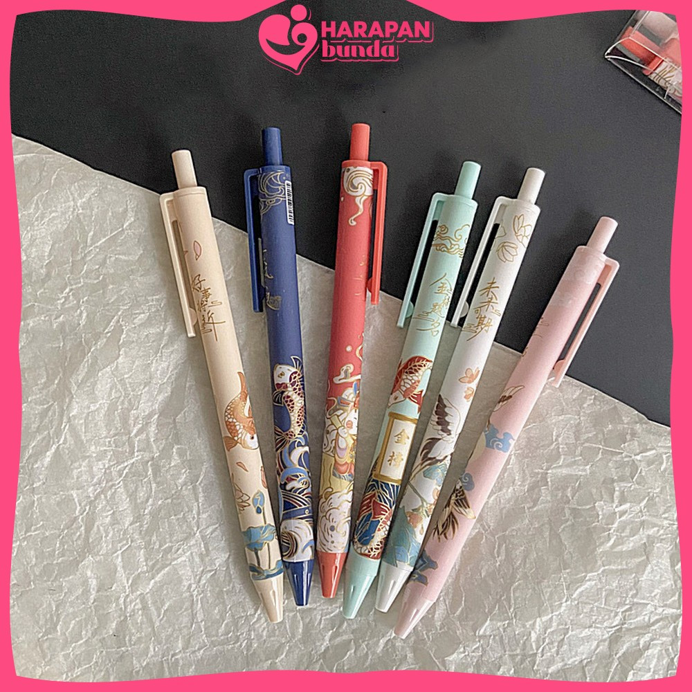 

Pena Bolpoint Stationary Alat Tulis Pelajar Dan Kantor Motif Cartoon Pulpen Mekanik Pen Gel 6PCS Harapan Bunda A43
