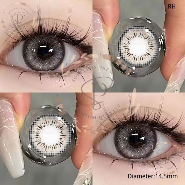 Softlens Grey POP Diameter 16mm BIG EYES | Soflens Abu Abu Mata Barbie | Soflen Grey Mata Boneka