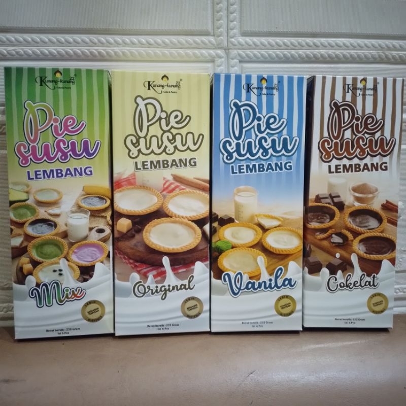 

paket Pie susu isi 4 varian rasa mix coklat original dan Vanila, 1 kotak isi 6 cocok buat cemilan anak anak oleh oleh dan tentengan