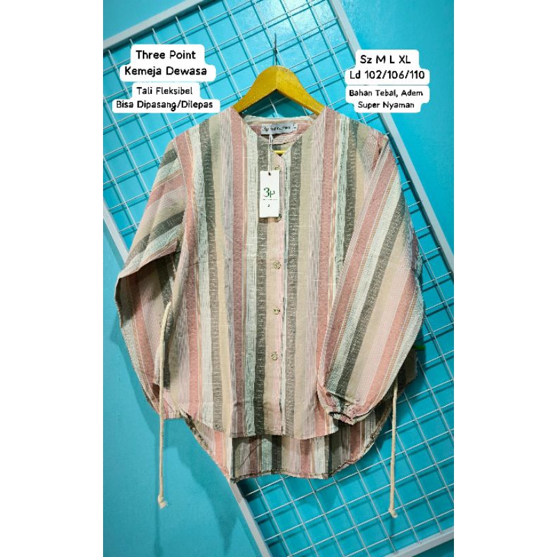 Kemeja Wanita Dewasa Original Brand Three Point
