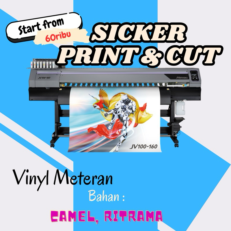 

cetak stiker vinyl custom/print cut/print stiker meteran