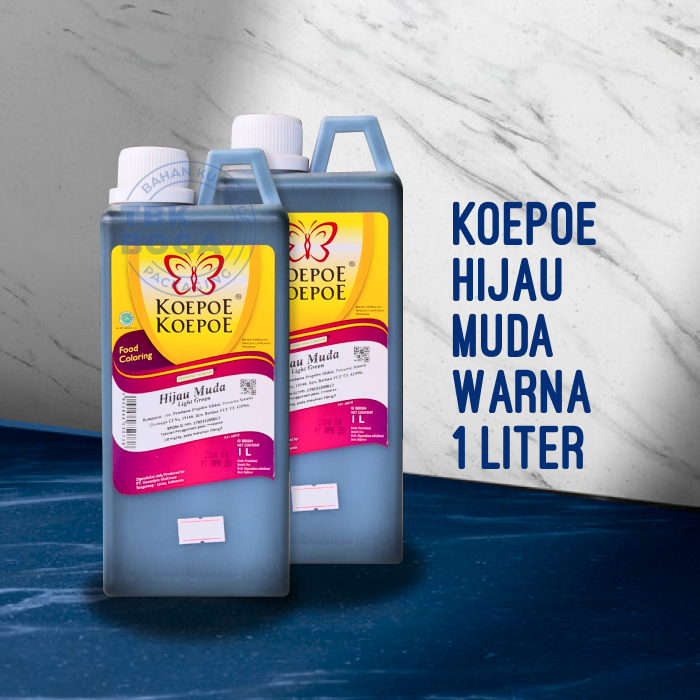 

Koepoe Hijau Muda ( 1 Liter ) Pewarna Warna Cair Light Green