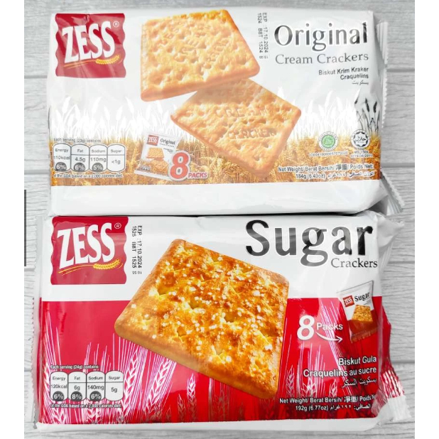 

Zess Original Cream Crackers & Sugar Cream Crackers Biskuit Kering