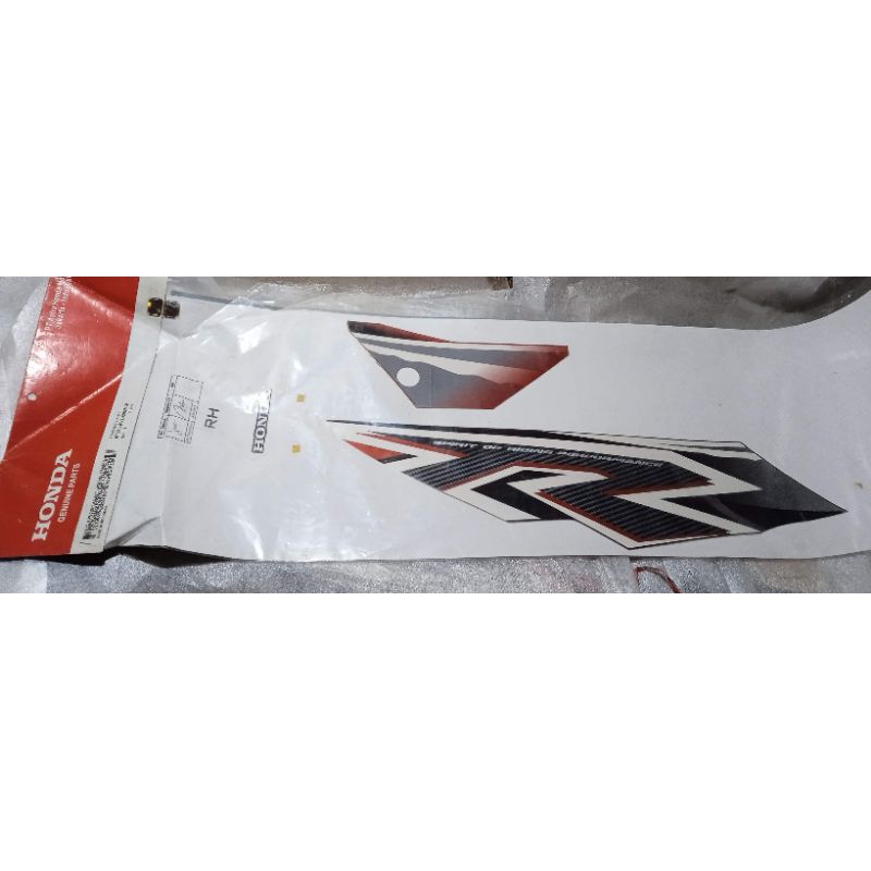 871x0 kyl 690 zcr stripe red black original AHM Astra Honda motor striping stiker box cover body set
