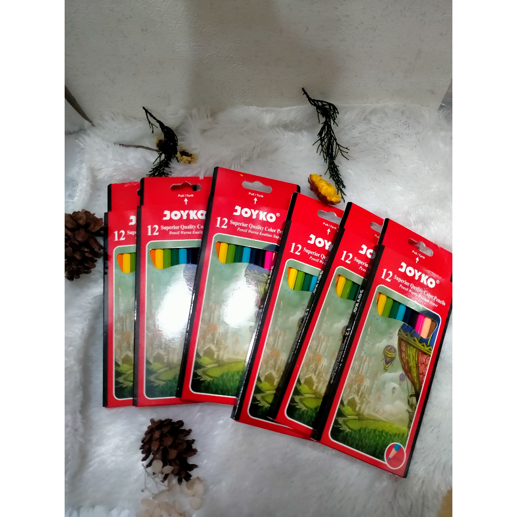 

(12 Warna)Joyko Pensil Warna Bisa Hapus