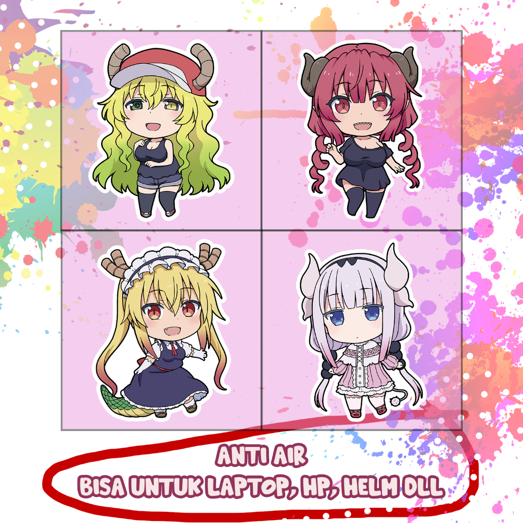 Stiker Kobayashi-san Chi no Maid Dragon, Sticker Lucu Murah