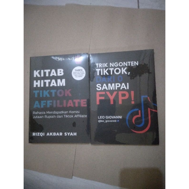 Paket 2 Buku Kitab Hitam Tiktok Affiliate dan Buku Trik Ngonten Tiktok, dari 0 sampai FYP