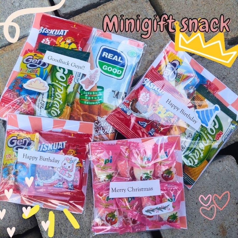 

Mini Gift Snack / Snack Boster / Minigift Ulangtahun / gift untuk sekelas