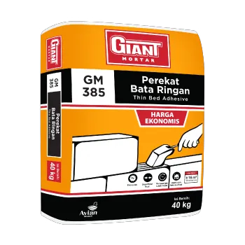 Giant Mortar GM 385 Semen Perekat Bata Ringan Ekonomis Hebel 40Kg Ready Bandung