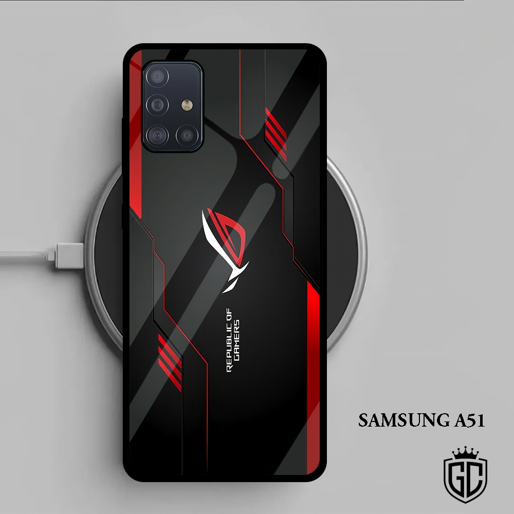 [CM17] Case Glossy Case  | SAMSUNG A51 | CASE KEKINIAN LUCU | Casing Hp Kilau Motif ROG