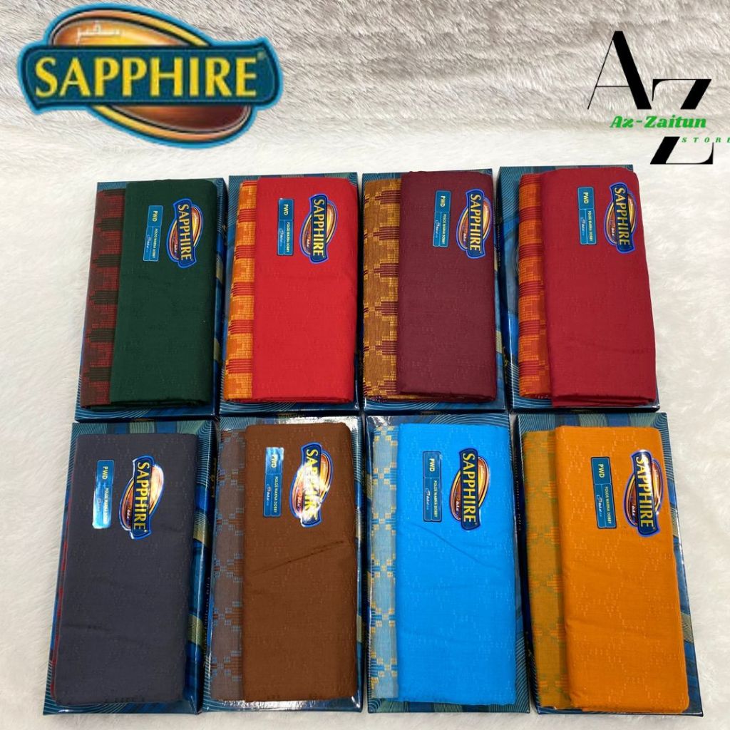 Sarung Tenun SAPPHIRE PREMIUM PWD Polos Warna Dobby/ Saphire PREMIUM Original Kain Tenun Berkualitas