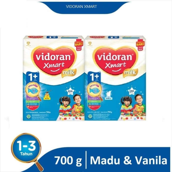 

VIDORAN XMART 1+ 700GR VANILA MADU TAHAP 1 700 GR SUSU PERTUMBUHAN MURAH SUSU BUBUK