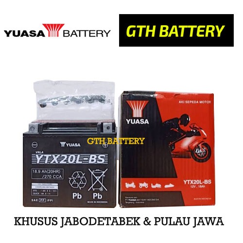 AKI MOTOR GEDE YUASA YTX20L-BS AKI MOGE