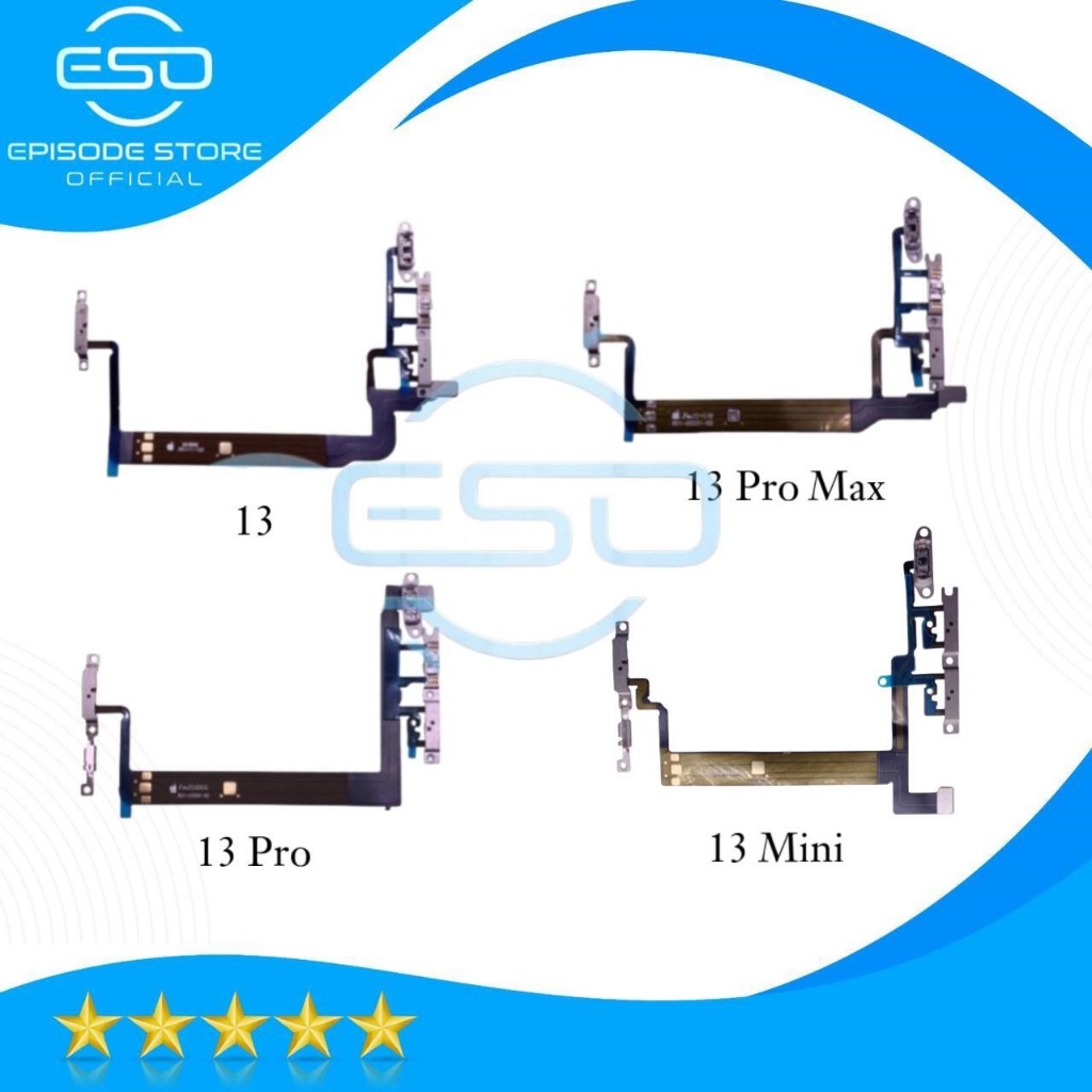 flexible on off volume silent fullset 13/13 Pro/13 Pro Max/13 Mini new
