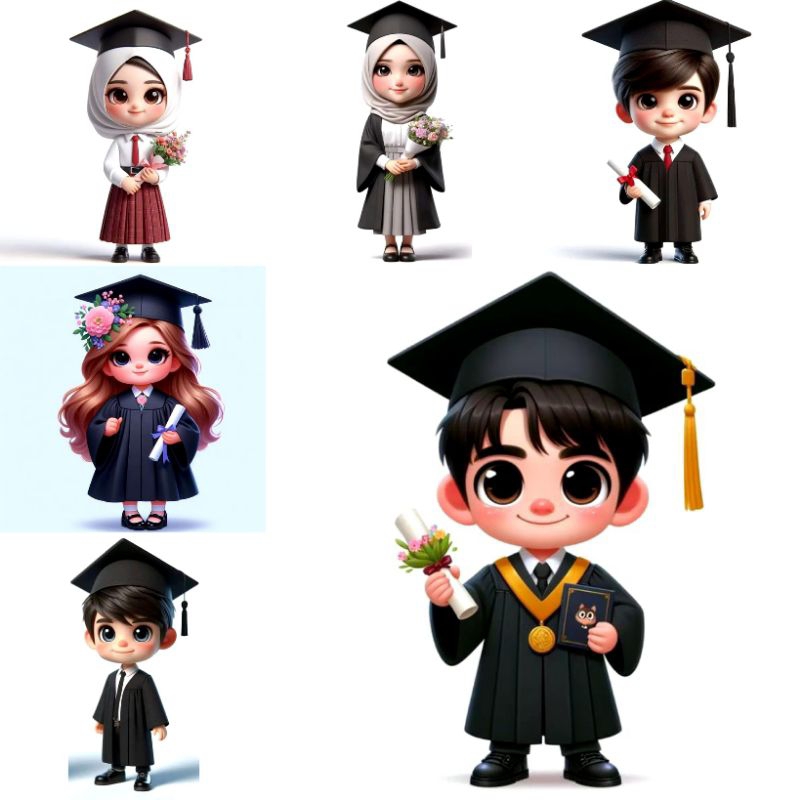 TOPPER BUKET WISUDA HARI GURU NASIONAL //  PROFESI // 1 pack isi 6 pcs