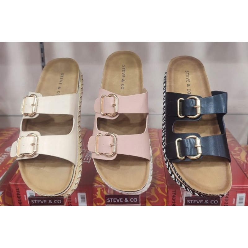 Sandal Selop Casual Wedges Wanita STEVE & CO By LAVIOLA 100% Original