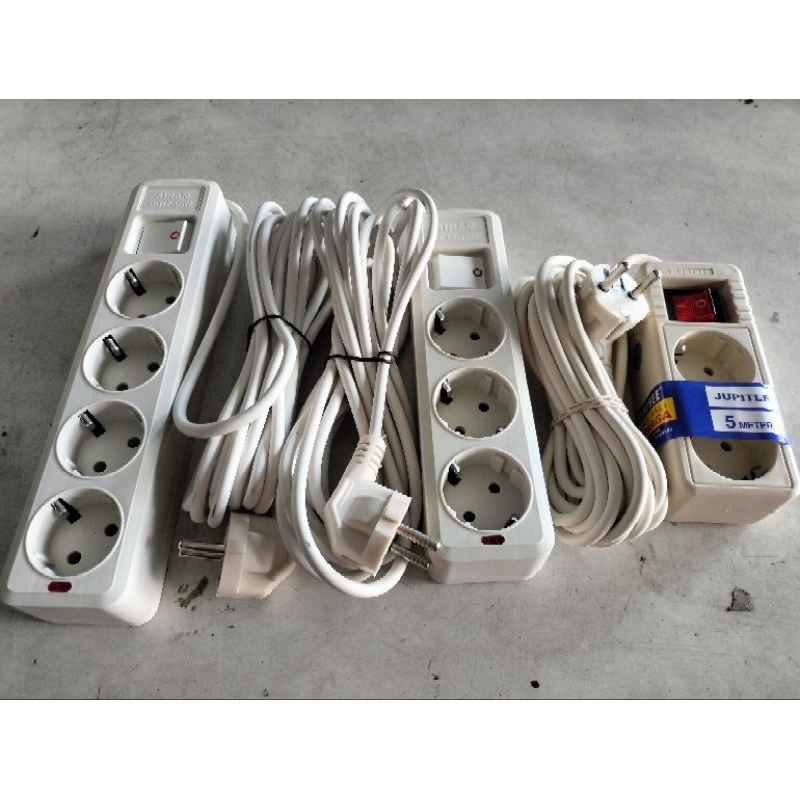 Stop kontak Listrik - Sambungan Kabel Listrik - Sambungan Colokan Listrik - Stopkontak Panjang 5 met