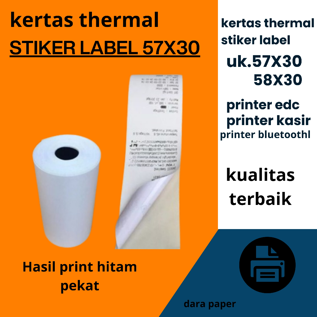 

LABEL STIKER THERMAL 58X30/57X30