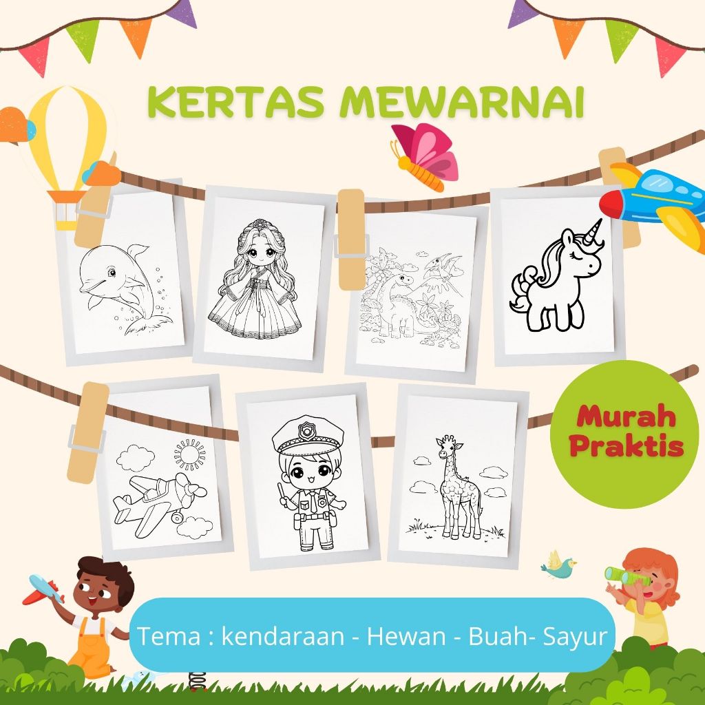 

KERTAS MEWARNAI ANAK PAUD TK SD UKURAN A5