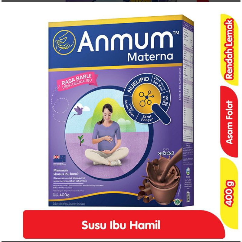 Anmum coklat 200 gram / anmum susu hamil coklat 400 gram / anmum materna lite coklat