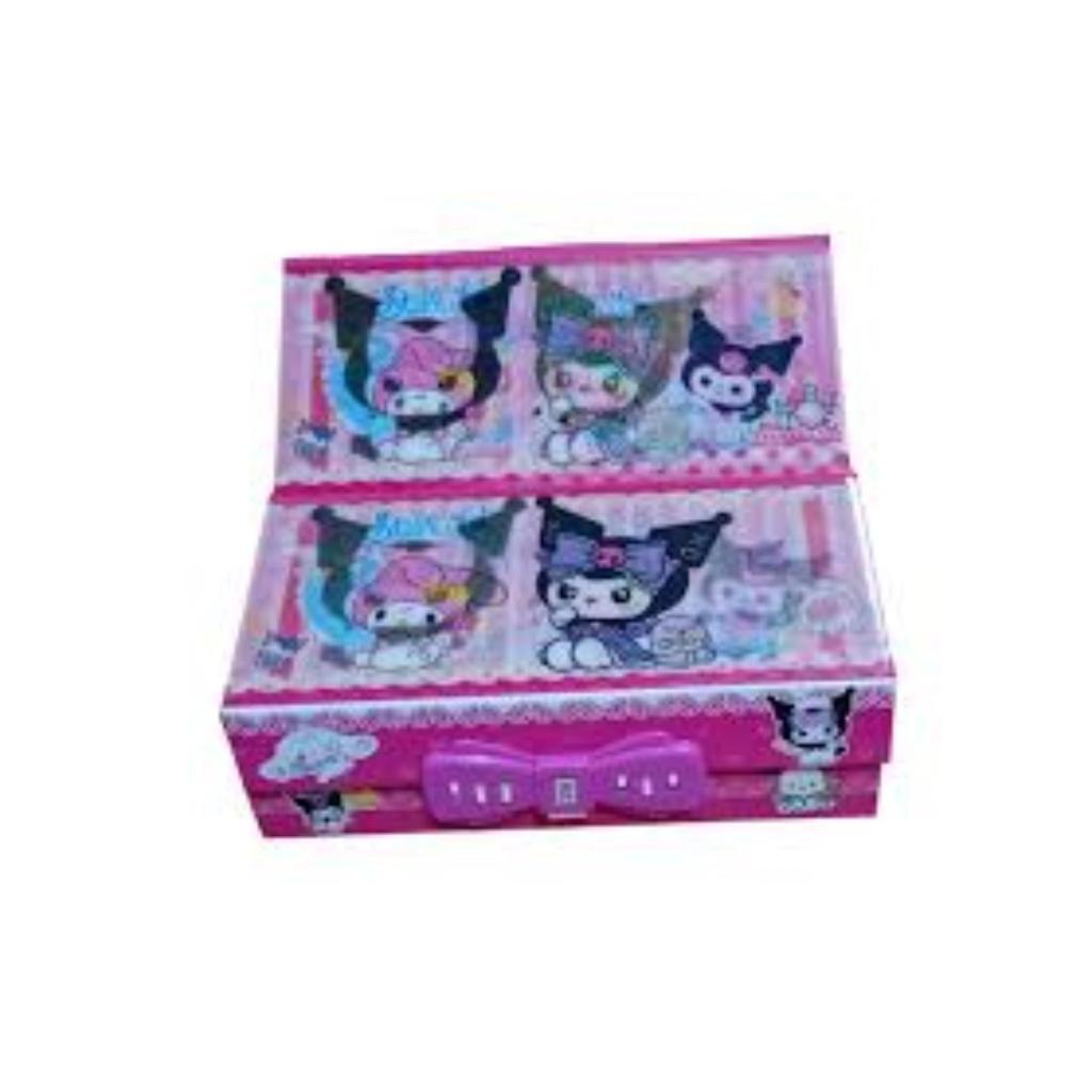 

Tempat Pensil Anak 3 Tingkat Model Pasword Kunci LED Metalik 3D Animasi Gambar Kartun Stationery