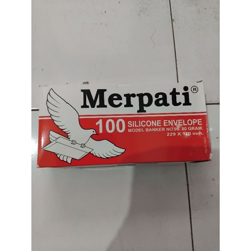 

AMPLOP MERK MERPATI (KIKY) NO.90 UKURAN 22,9CM X 11CM KETEBALAN 80 GRAM PER PAK ISI 100 LEMBAR