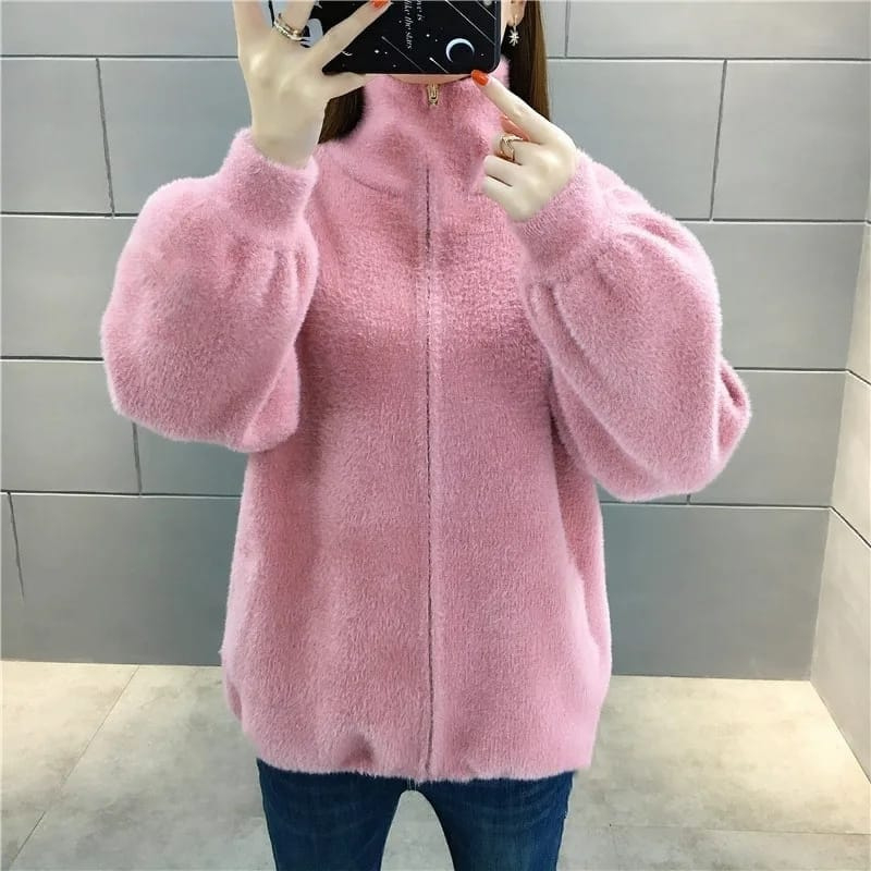 JAKET BULU WANITA / JAKET BULU TEBAL / JAKET AMODERN/JAKET WANITA/JAKET BULU IMITASI