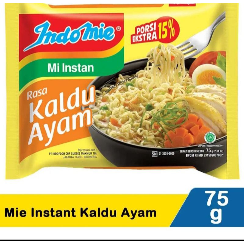 

Indomie kaldu ayam 1 bungkus