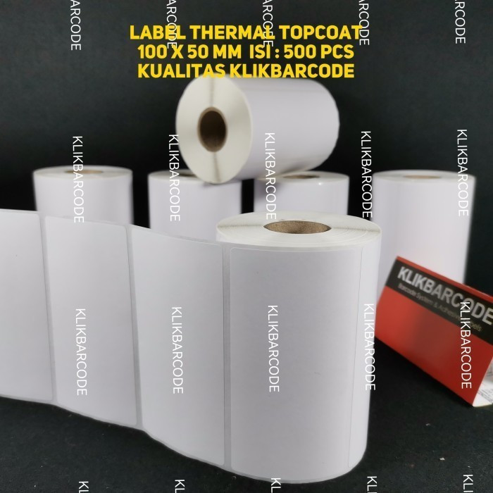 

Klikbarcode Label Thermal 100 x 50 mm Kertas Stiker Printer Barcode 100x50mm isi 500 Pcs
