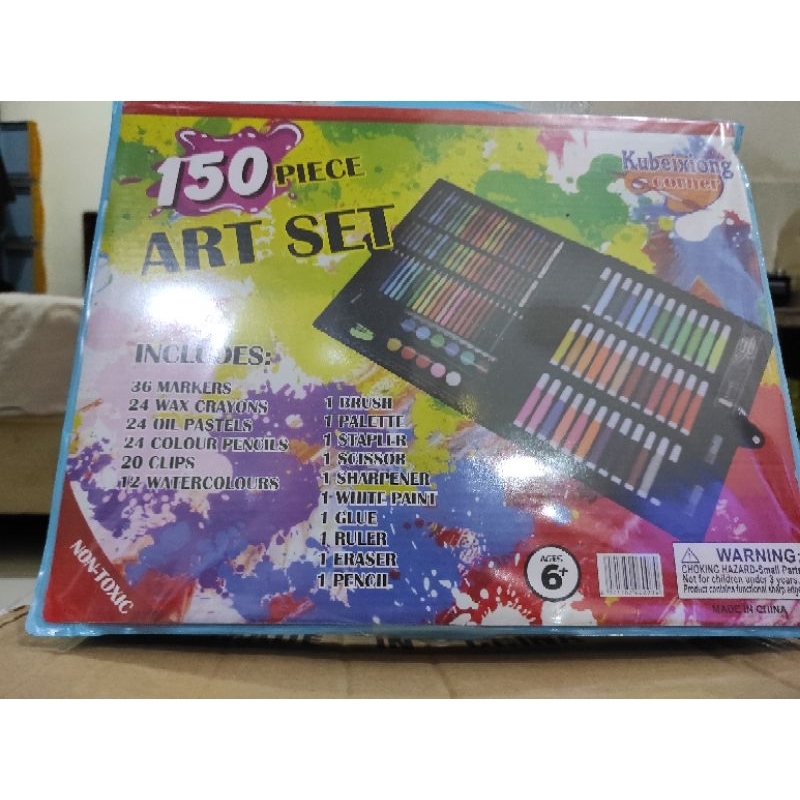 

Crayon Set 150pcs / Pensil Warna Spidol Krayon Cat Air Minyak Kuas Palet Water Colors Alat Menggambar Mewarnai Melukis Isi 150 pcs Anak