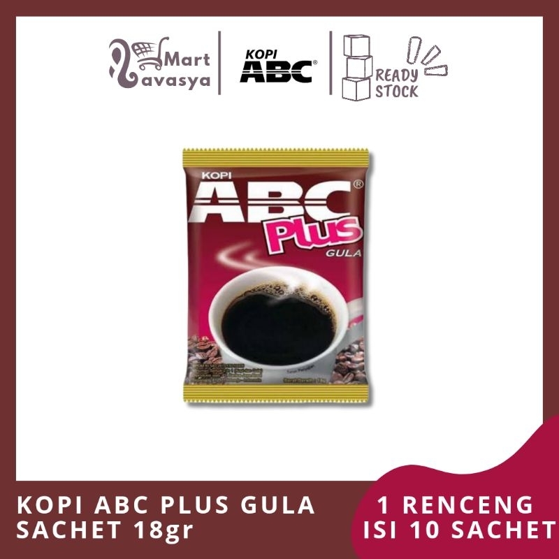 

KOPI ABC PLUS GULA 18g - 1 RENCENG ISI 10 SACHET - KOTA BANDUNG - LAVASYA MART