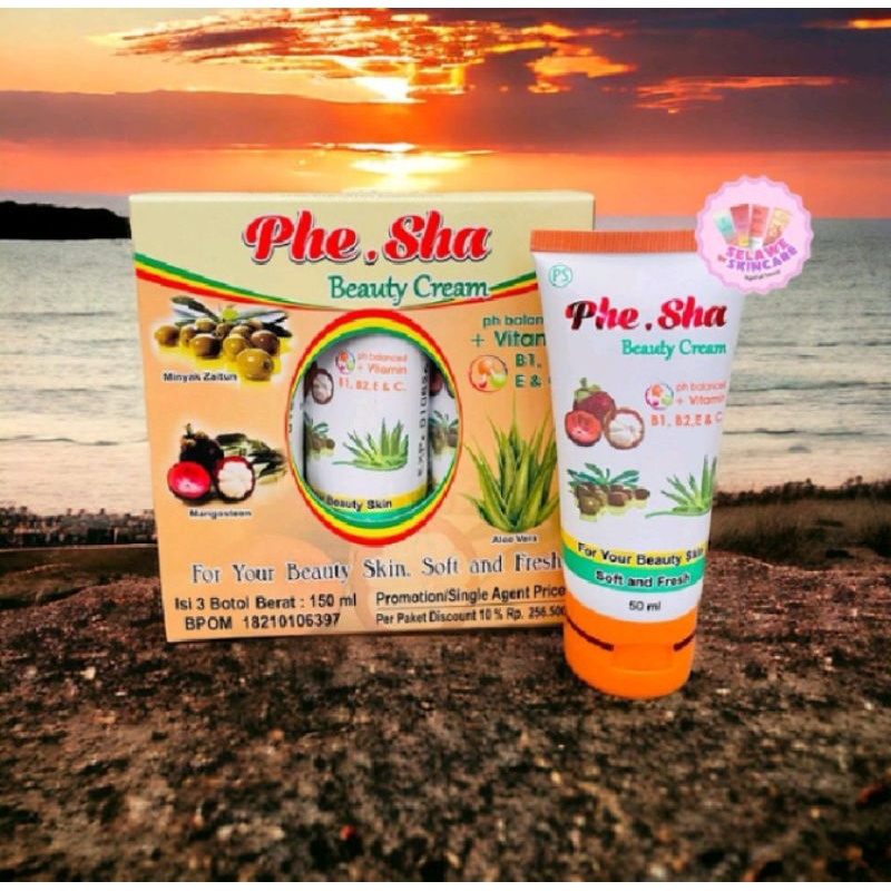 Phe Sha Beauty Cream Original Tube 4pcs + Box Exp. 2027