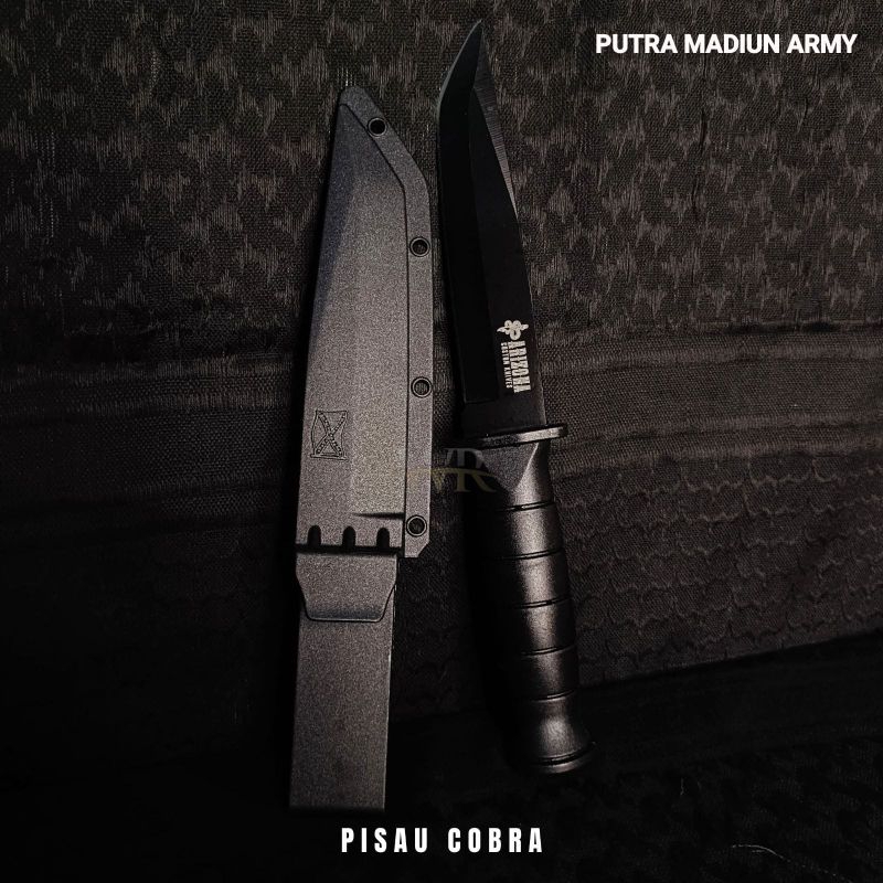 Pisau Tactical Cobra / Pisau WR Tactical Outdoor + Holter dan Teklock / Pisau Camping / Pisau Cobra