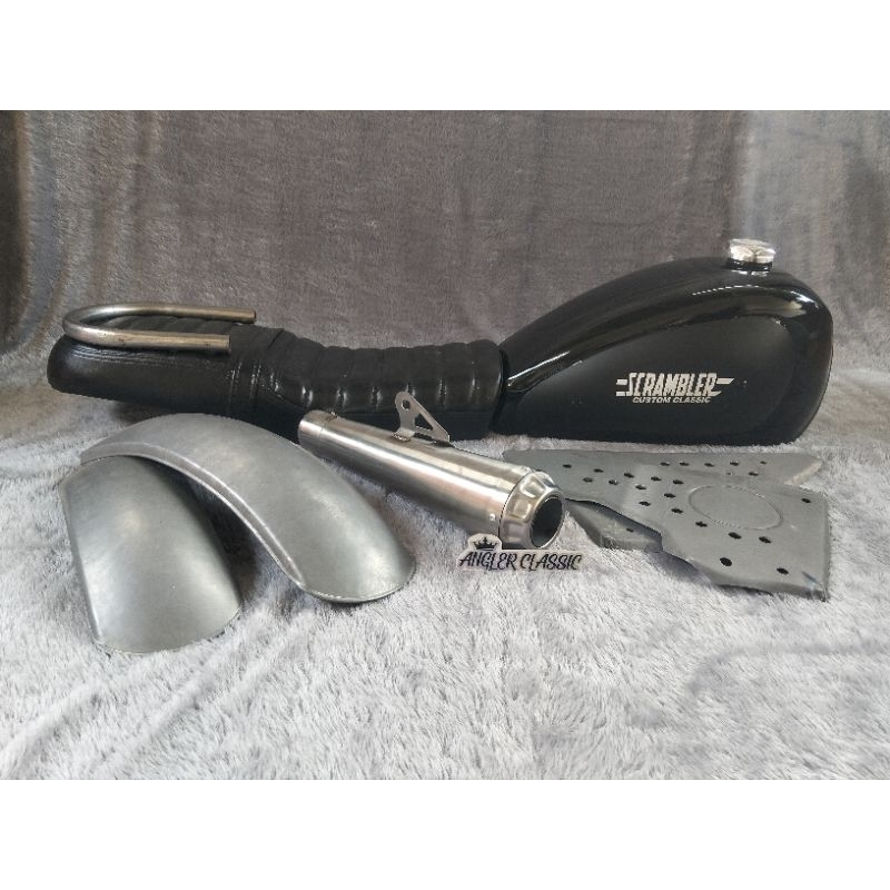 Paket Custom motor japstyle Scrambler Bober bratstyle Bratcafe Caferacer universal Tiger gl Megapro 