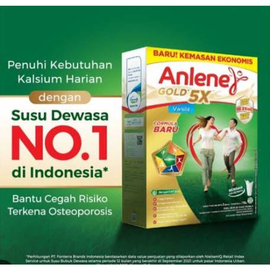 

Anlene Gold 170g/KEMASAN BARU 5X/Susu Tinggi Kalsium/ Susu Tulang Dan Sendi/susu dewasa/susu orang tua