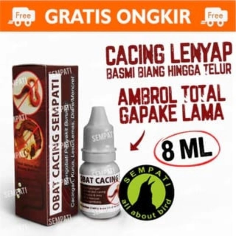 SEMPATI OBAT CACING MENGOBATI BURUNG SAKIT CACING KURUS LESU UNTUK SEMUA BURUNG PERKUTUT MURAI KACER