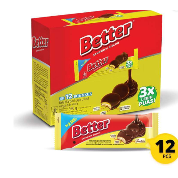 

BETTER SANDWICH BISKUIT 1 BOX ISI 12pcs