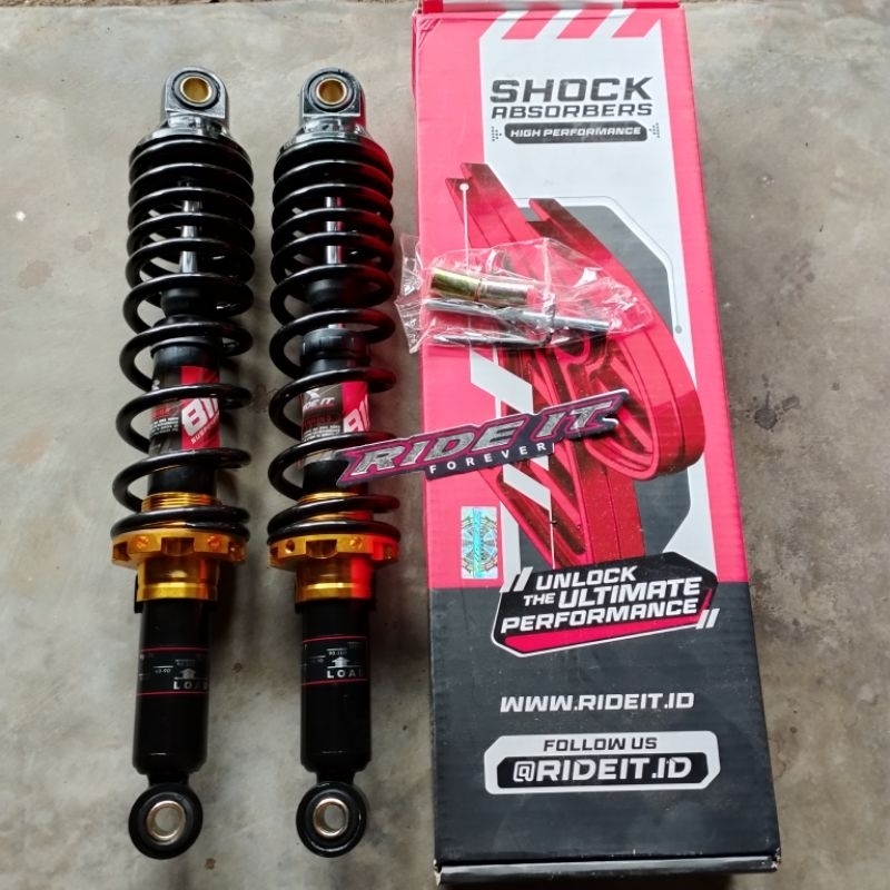 Shock belakang bebek 340 mm hitam
