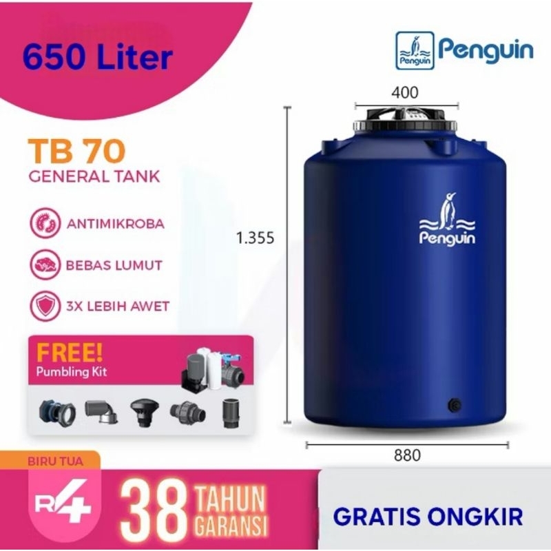 Tangki Penguin TB 70 650 Liter / Toren Penguin 650 Liter