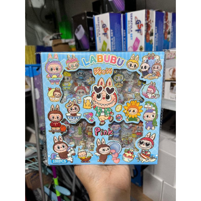 

stiker labubu isi 100