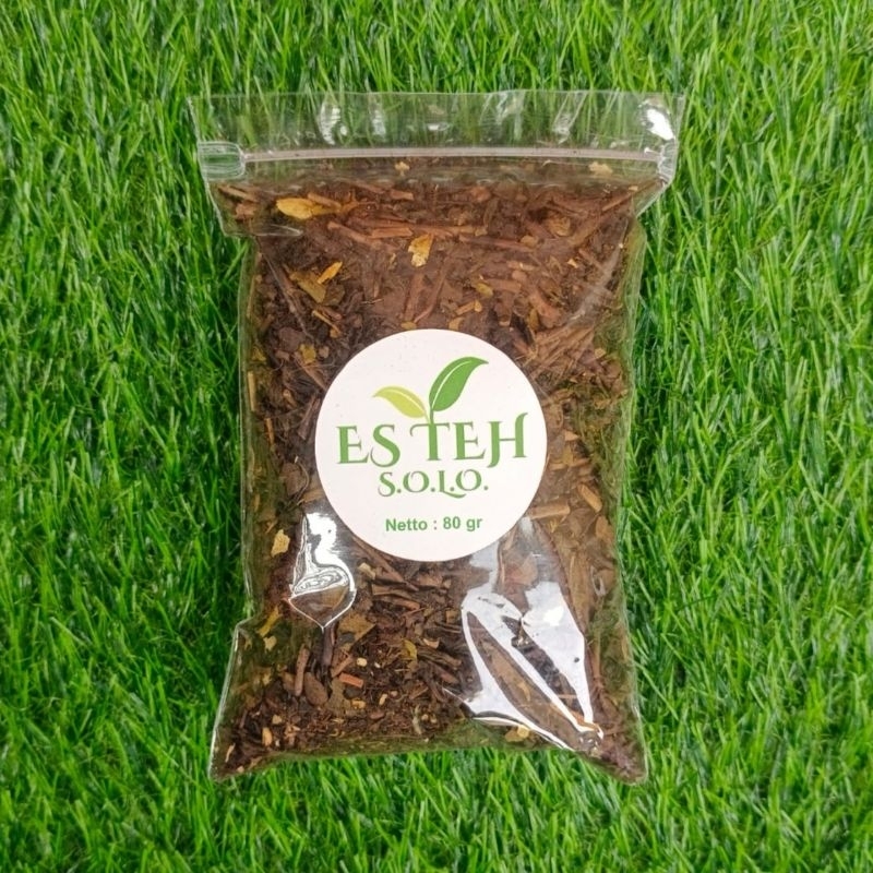 

Racikan Teh Asli Solo Wangi Sepet Legi Kentel Paket Usaha Untuk Jualan 80 gram by Es Teh S.O.L.O.