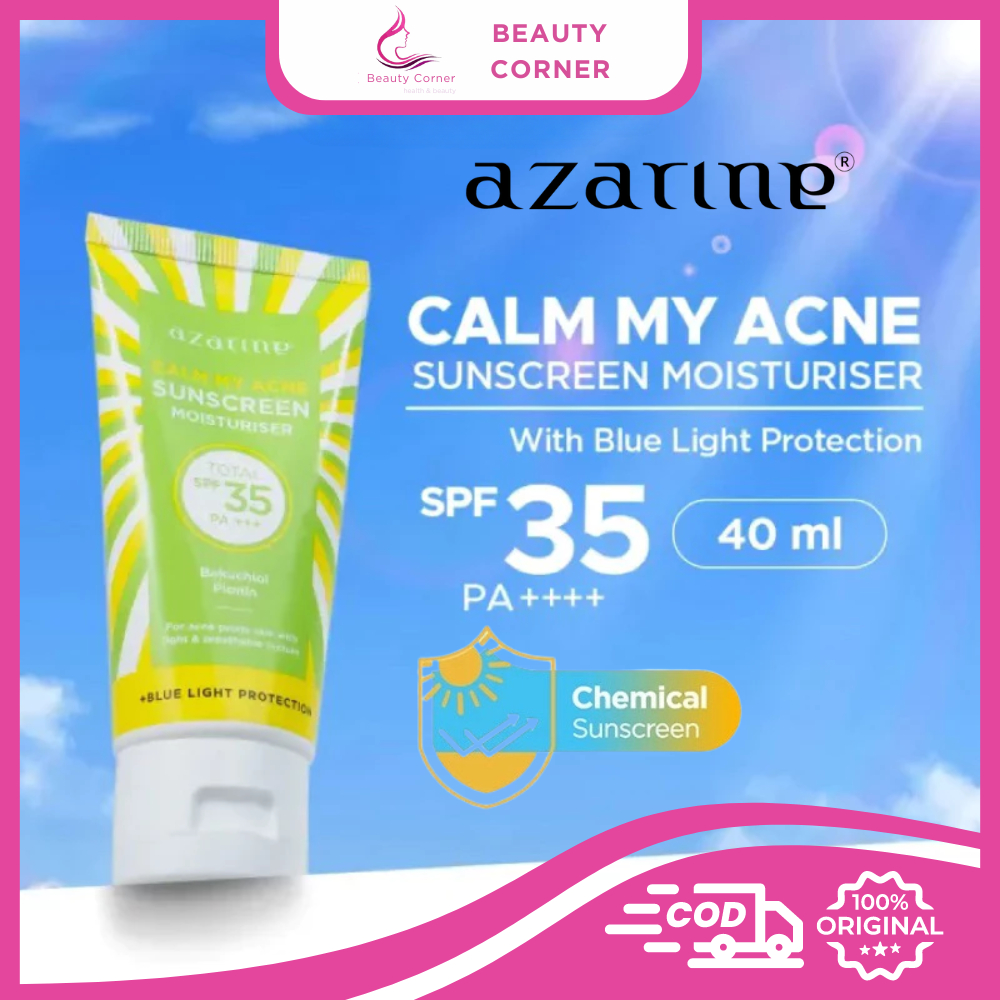 Azarine Calm My Acne Sunscreen Moisturiser SPF 35 PA++++ - 40ml